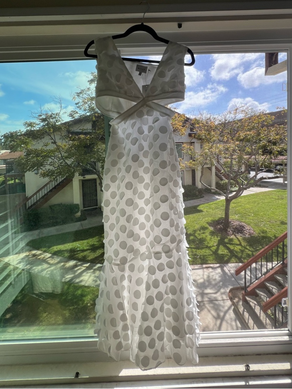 MILLY Orlla 3D Circle Dress in White